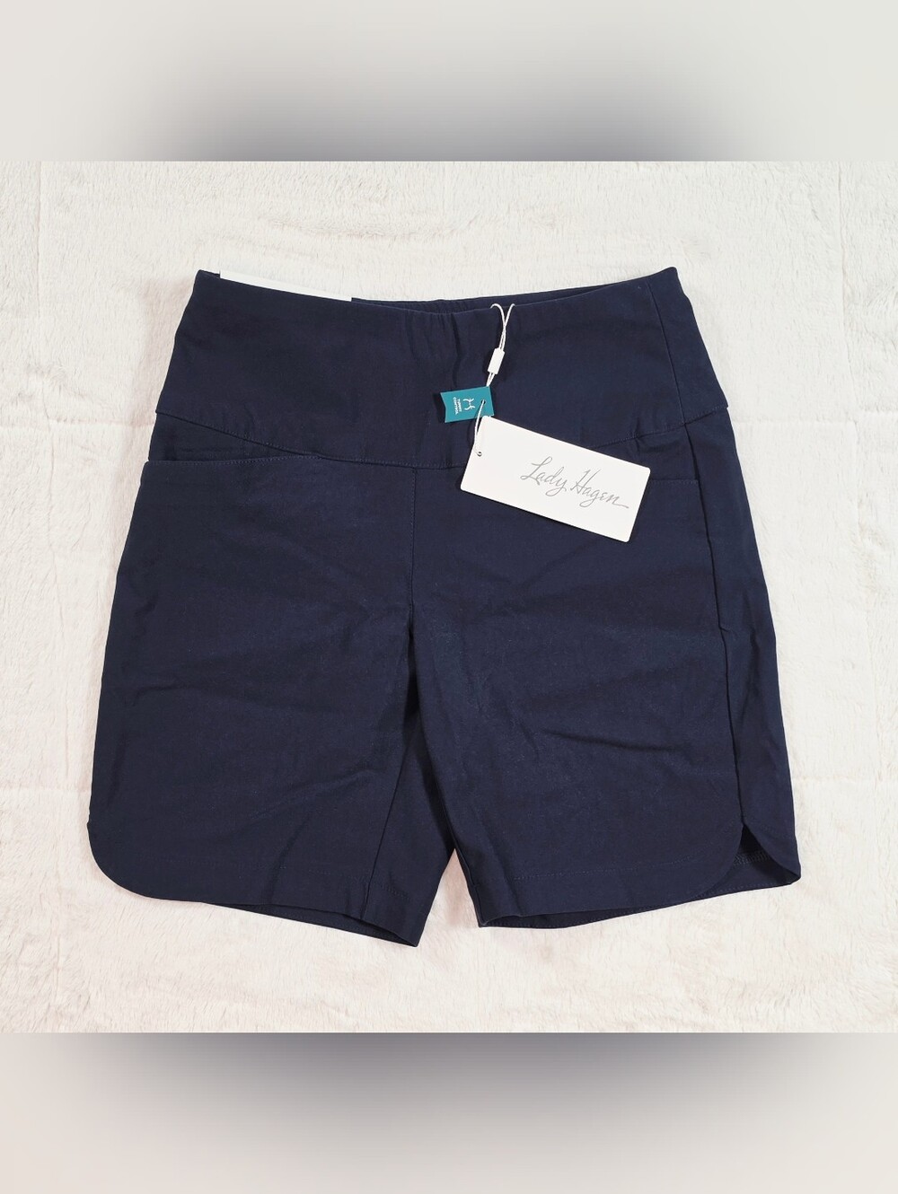 Lady Hagen Navy Athletic High-Waist Performance Shorts(GLF-08)